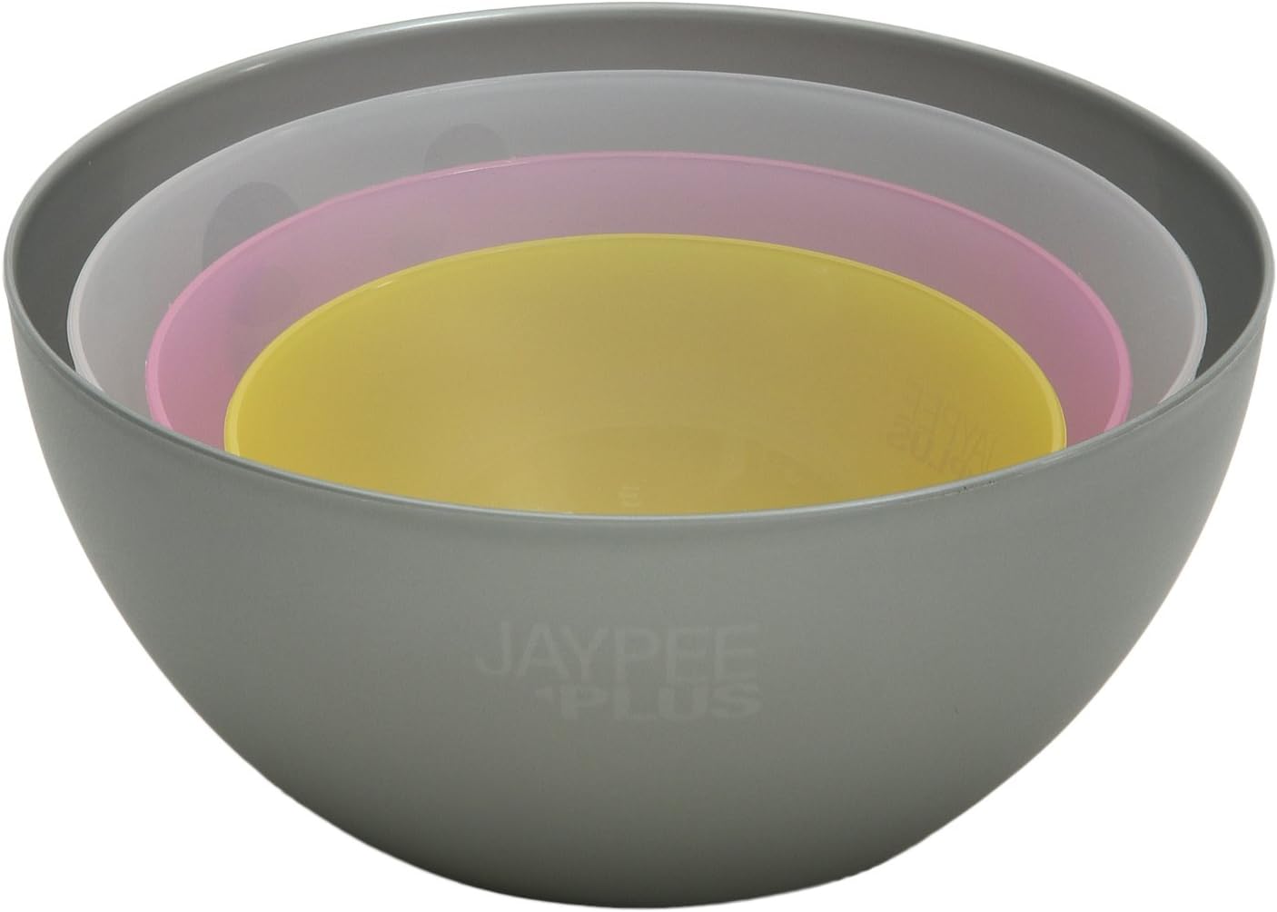 Jaypee Plus Virgin Plastic Mixing Bowl | Lightweight, Strong & Durable Bowls | Ideal for Serving, Storing & Stacking Set of 4 -(2800+2000+1200+800) ml (Multicolor)