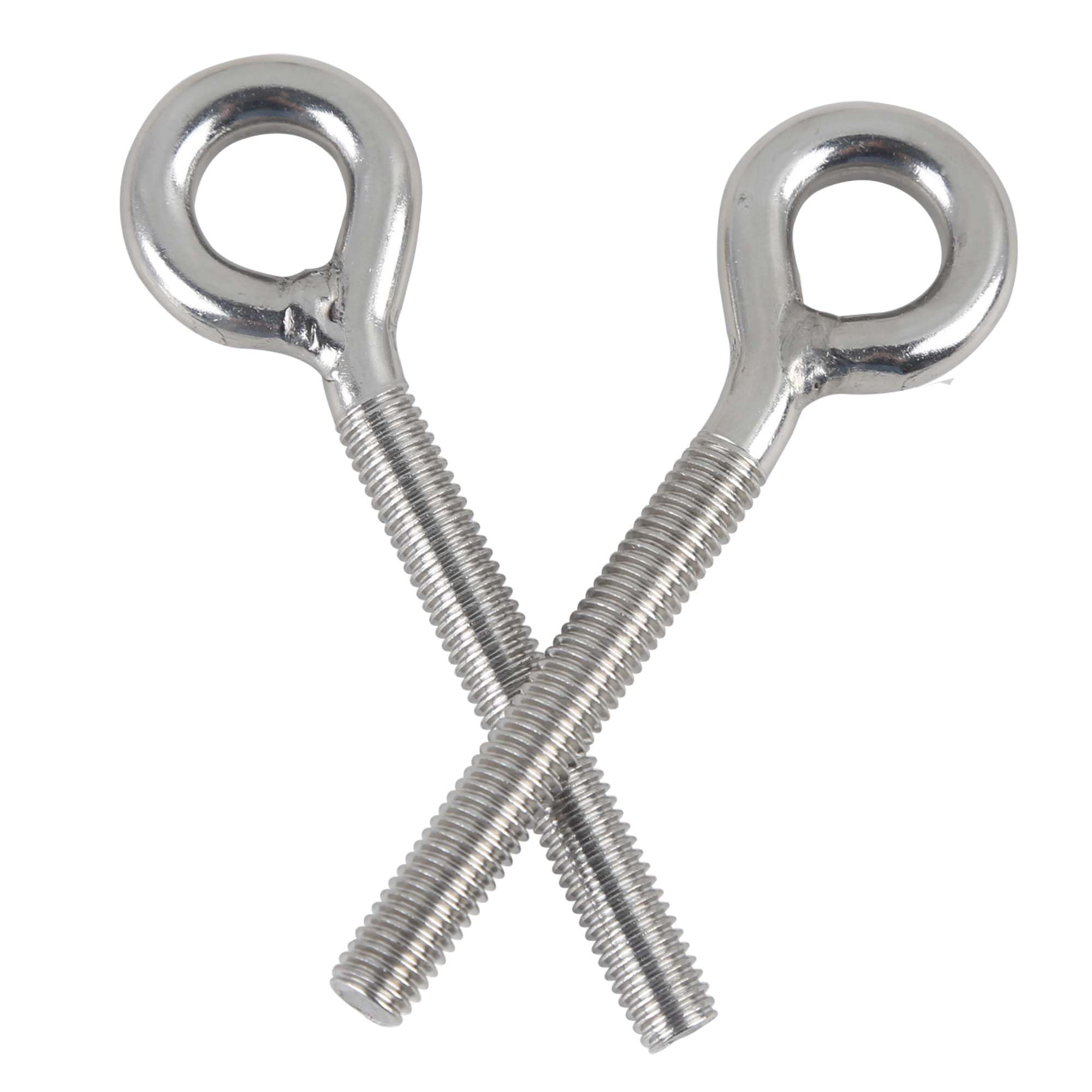 huruirui 5pcs M8 Eye Bolts 304 Stainless Steel Closed With Long Handles Threaded Rod Round Hook Eyelet Bolt Screw for Outdoor Garden Hanging Projects