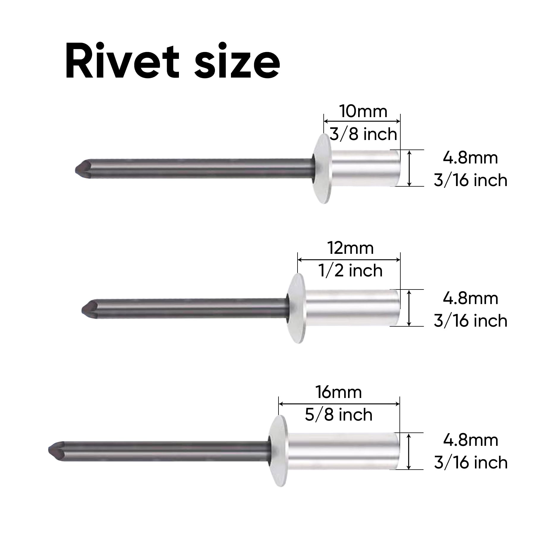 Aluminum Blind Rivets - Waterproof & Durable -2 Aluminum Blind Rivets - Waterproof & Durable -2
