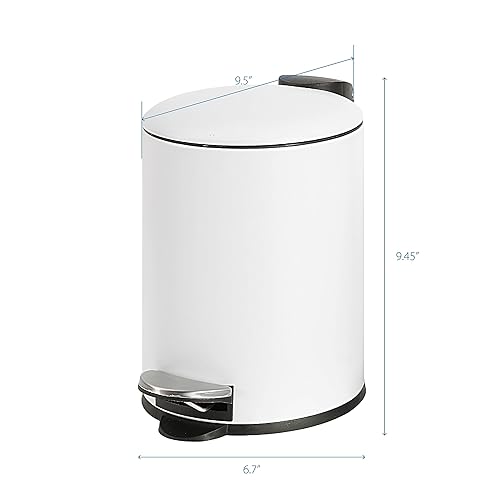 Miniatura 6 de SunnyPoint Bote de basura extra pequeño de 3 litros0.8 galones con cubo interior de plástico, perfecto para baño, oficina o dormitorio (BLK)