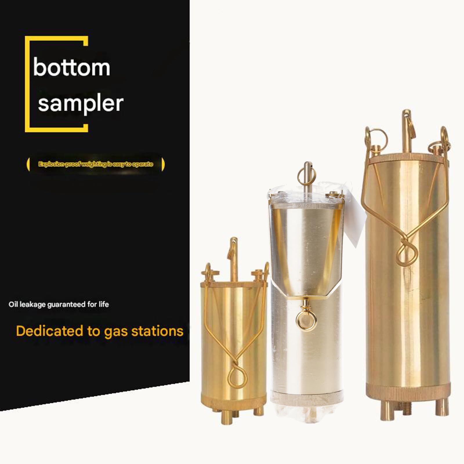Strumento portatile per campionamento dell'olio in metallo, dimensioni compatte, capacità ideale per test in loco nei settori automobilistico e alimentare, campionatore di liquidi costruito in rame