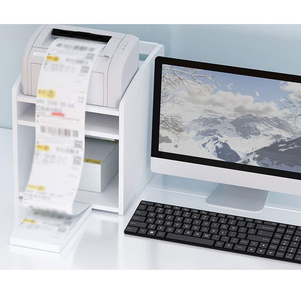 Supporto per Stampante da Tavolo con Montante per Stampante Scaffale per File da scrivania a 3 Strati di Grande capacità, utilizzato per Il Soggiorno dell'ufficio Scaffale per Scanner per Scanner (b