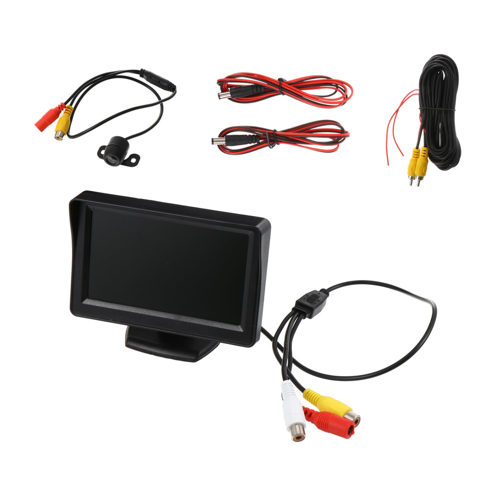 Happyyami 1 Juego Cámara y Monitor para Asistencia de Automóviles Sistema de Visualización Retrovisor Herramienta de Estacionamiento para Seguridad Vial DVD Instalación