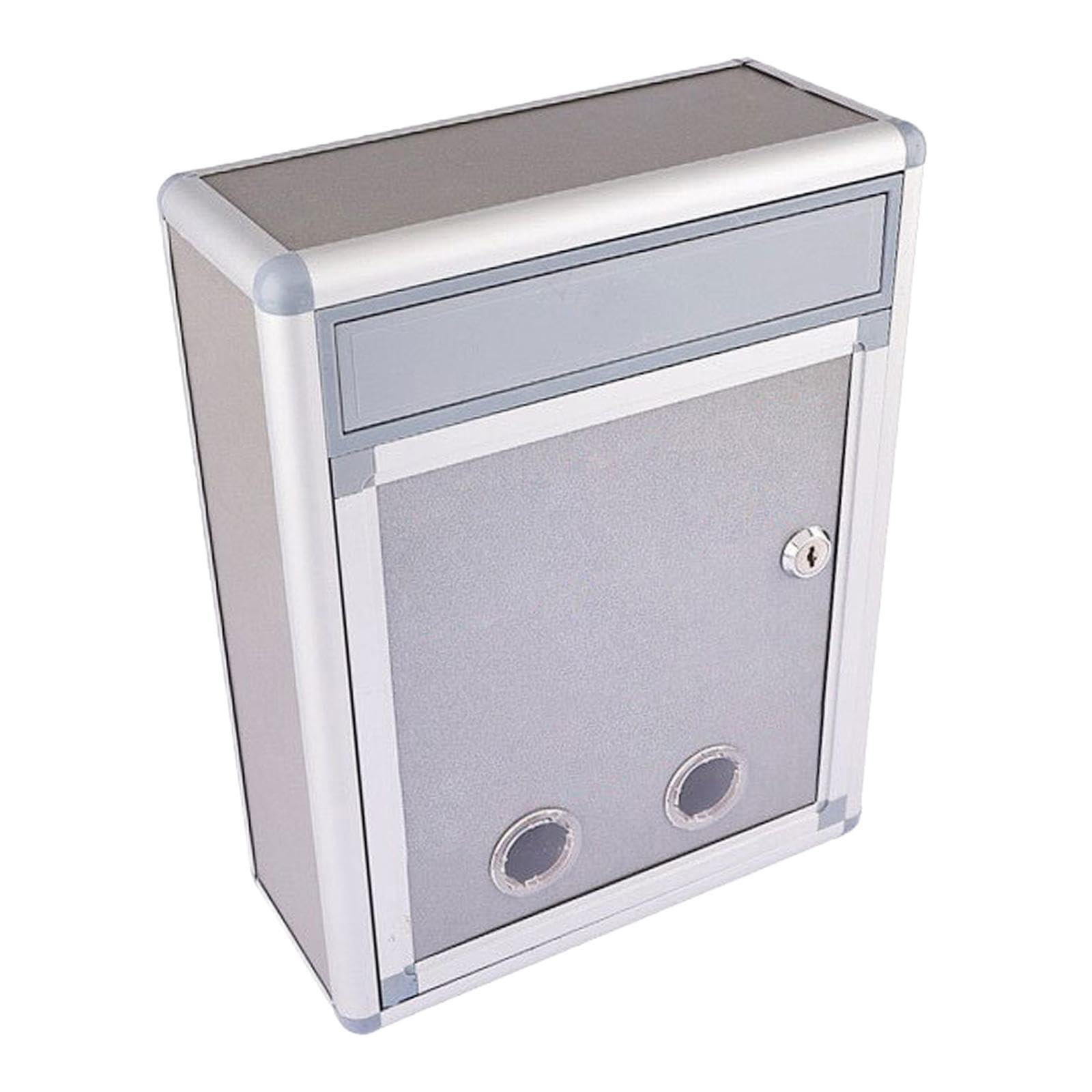AMSLSIU Newspapers Key Lock Mailbox Outdoor Metal,Front Open,250x110x320mm