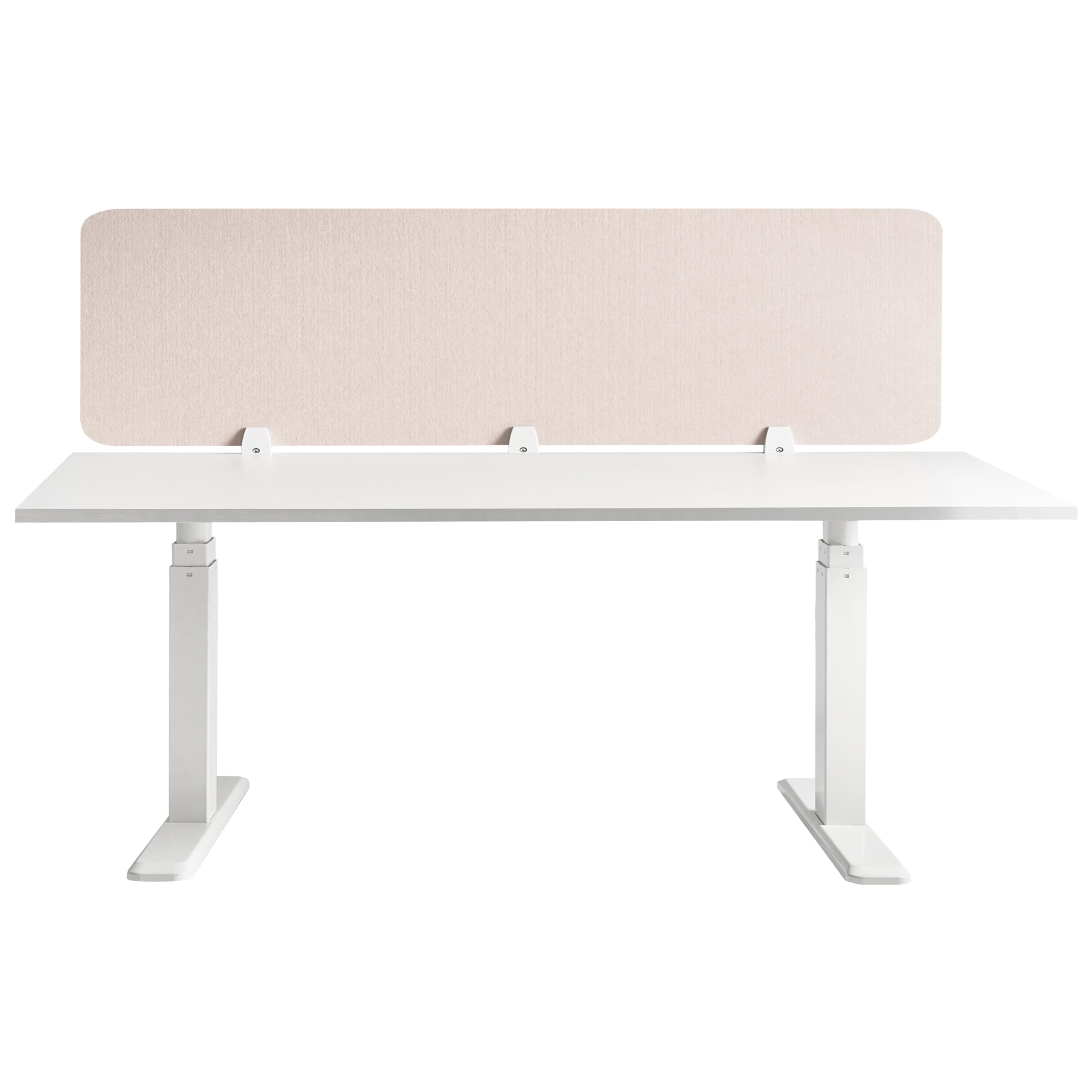 Schreibtisch Trennwand Akustik Polster beige 180 x 50 cm Schallschutz Split
