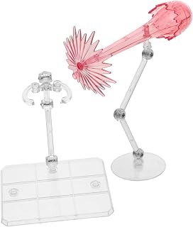 Vaguelly 2piezas Soporte De Exhibición para y Figuras De Acción Base Ajustable De Color Rosa De Display para y Figuras Coleccionables Resistente y Estable