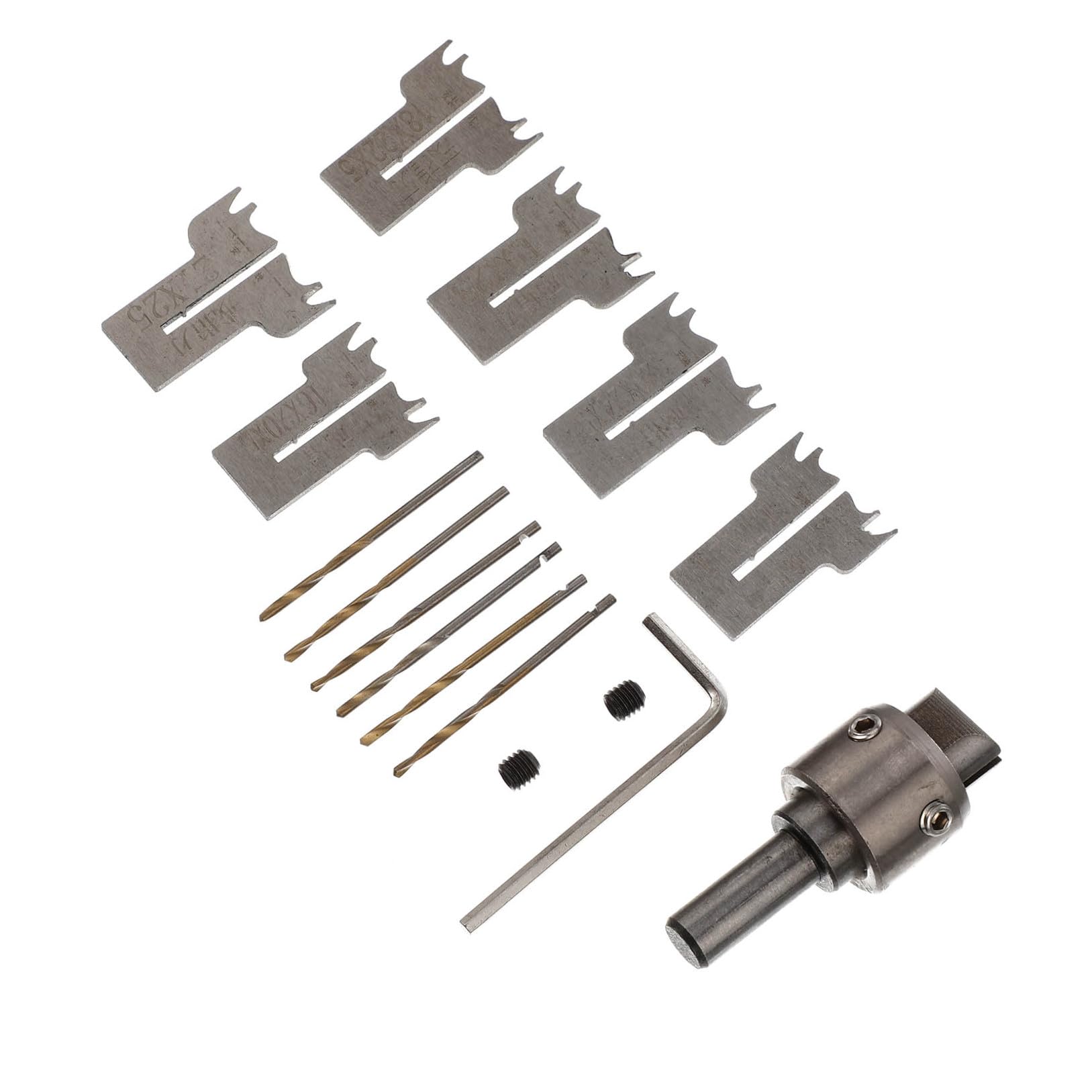 Gadpiparty Set di Punte da Trapano per Anelli in Acciaio ad Alta Velocità, Accessori per Lavorazione Legno e Pvc, per Intaglio Artistico e Creazione Anelli Delicati