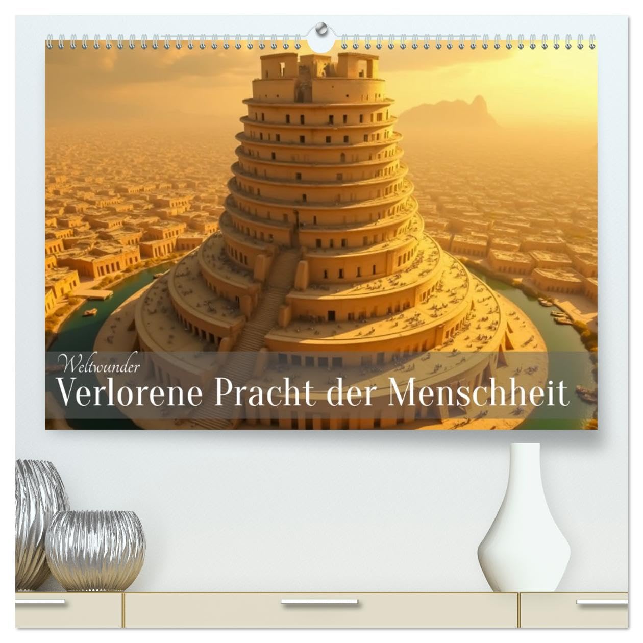 Merveilles du monde calendrier 2026 A2 horizontal impression d'art grand format