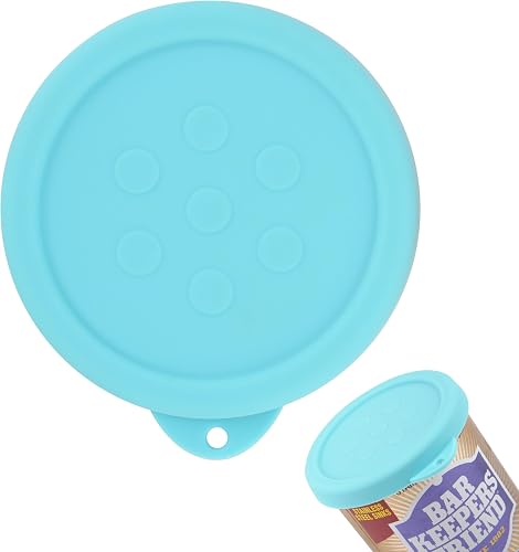 1 Pack Silicone Powder Cleanser Lids Compatible with Bar Keepers Friend, Comet, Ajax Powder Cleanser (12 oz & 21oz), Bonami 14oz, Moisture Resistance, Cleanser Accessory to Keep Powder Dry (Blue)