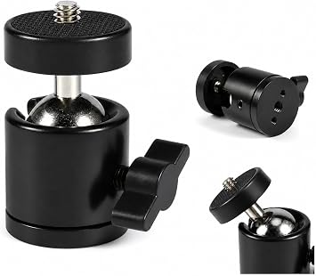 Kyrotech 360 Döner Mafsallı Vida Adaptörü, 1/4 Bağlantı Uyumlu Tripod ve Monopod Aksesuarı, Kamera, Akıllı Telefon, GoPro, Mikrofon, LED Işık, Video Monitör ile Uyumlu Montaj Parçası
