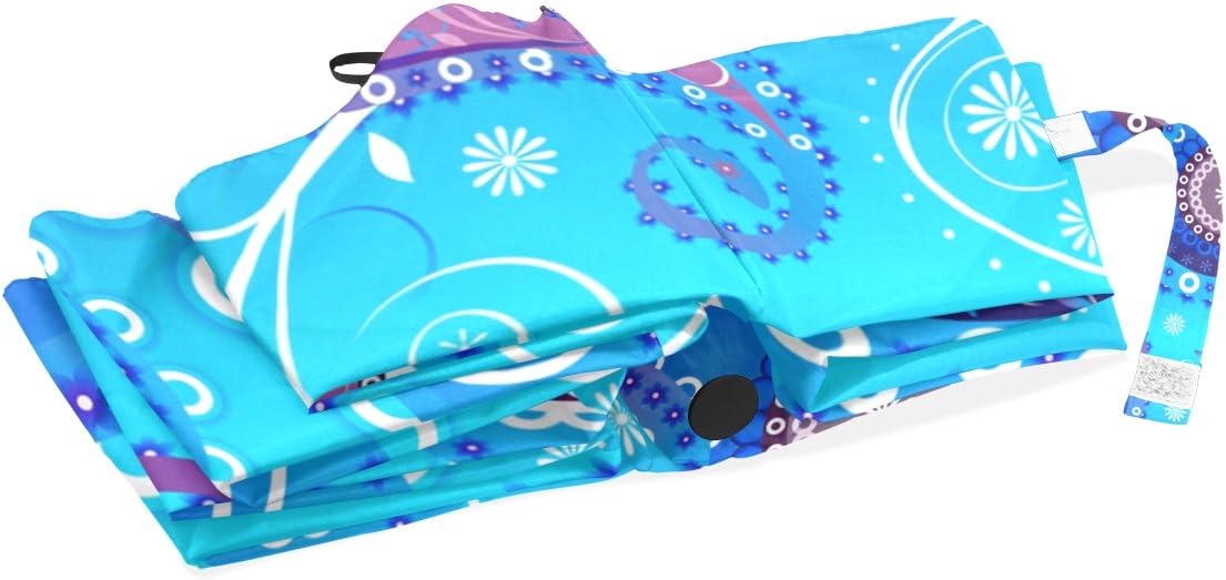 review JSTEL Paisley Windproof UV Umbrellas Auto Open Close 3 Folding Golf Strong Durable Compact Travel Sun Umbrella, Portable Lightweight Easy Carrying