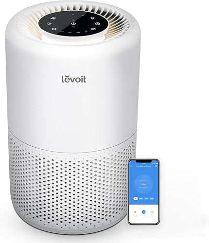 Vista 14 de LEVOIT Purificador de aire para casa dormitorio, control inteligente WiFi Alexa, AHAM VERIFICADO, filtro 3 en 1 con HEPA Modo de Sueño para Negro