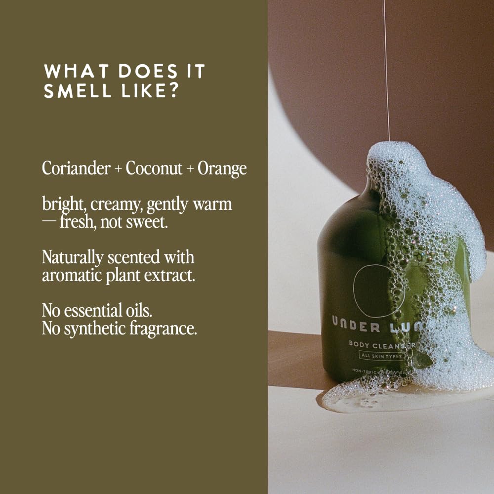 Under Luna Body Cleanser | Gentle Wash for Daily Use | Plant-Powered Cleanse with Soothing Botanicals | Non-Stripping & Safe for All Ages | Vegan & Non-Toxic | 9.5 fl oz