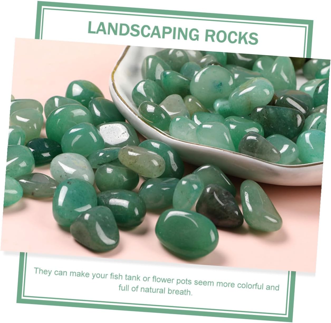 Toyvian Natural Dendritic Agate Aquarium Rocks 7-9mm Crushed Stone 2lb Decorative Gravel for Fish Tank Aquatic Supplies Landscaping and Betta Fish Tank Decor