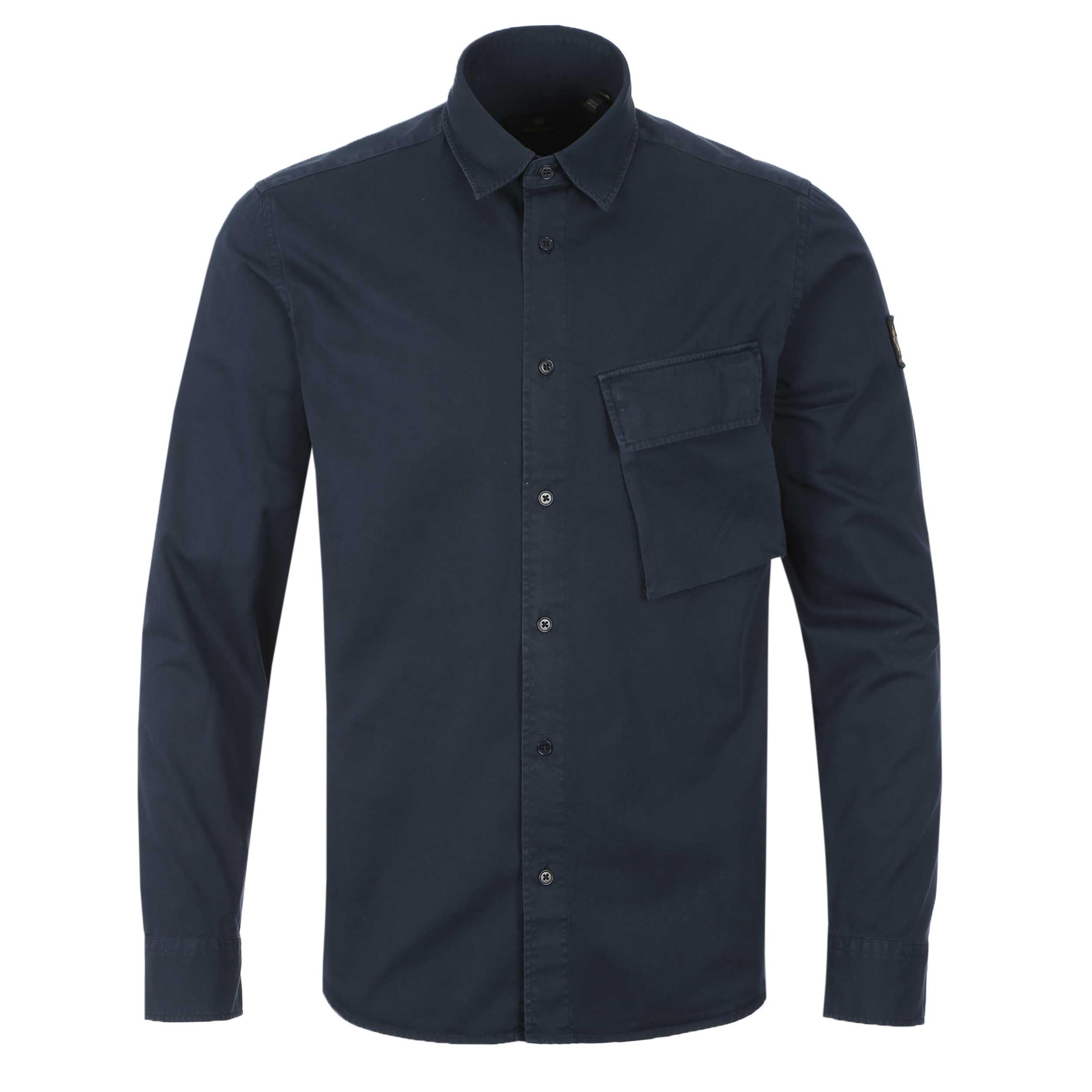 Belstaff Men's Navy Gart Dyed Scale Shirt Colour : Size : Large
