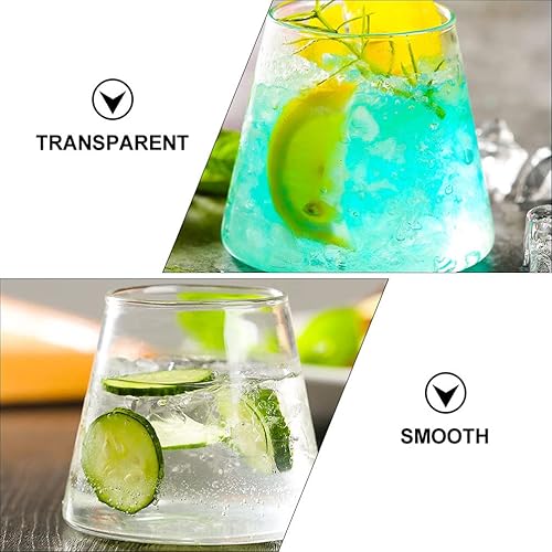 Miniatura 5 de Happyyami Mount Glass - Taza de cerveza creativa de cristal, 2 unidades, taza de vidrio de 10.1 fl oz, taza de café helado para jugo, latte,