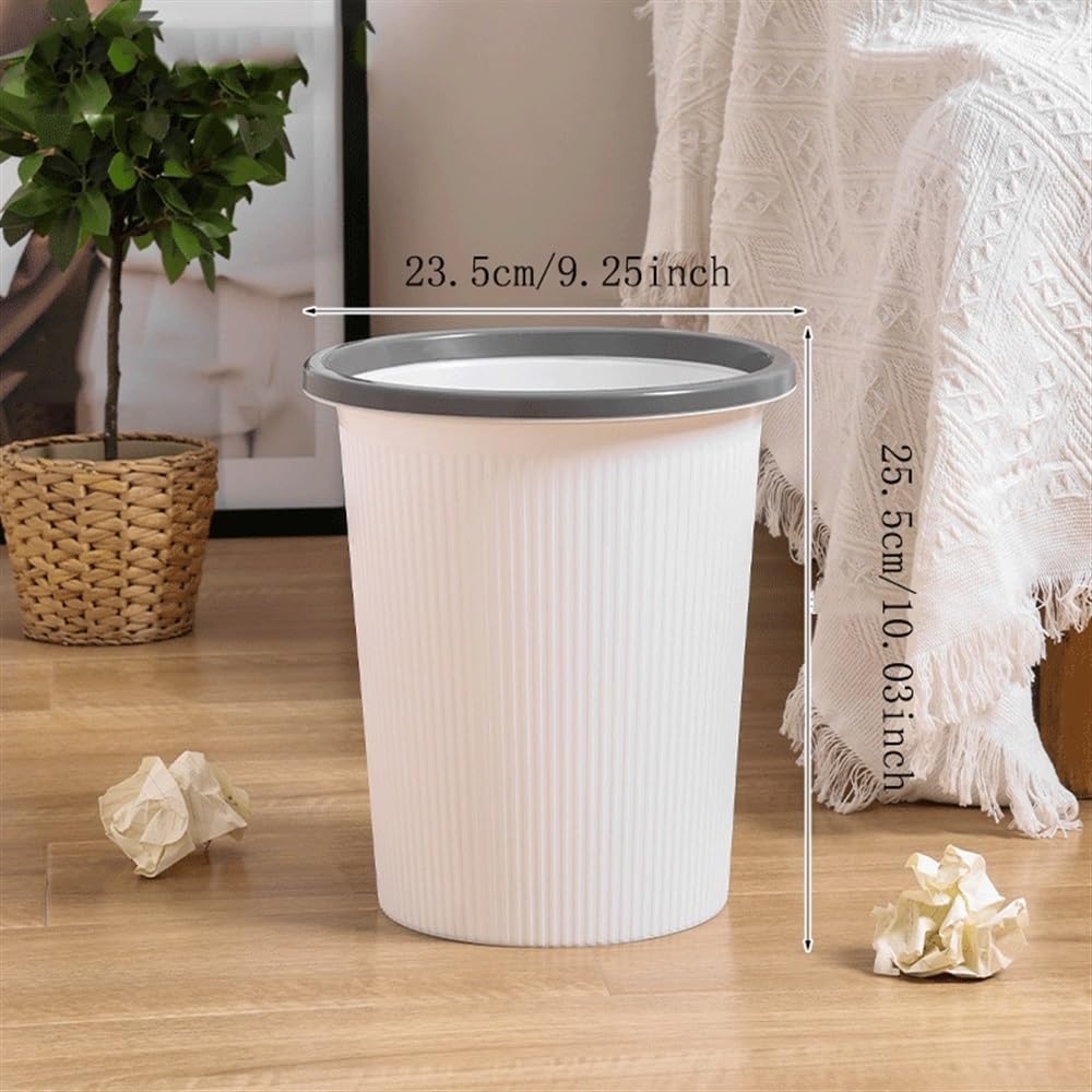 VICASKY Runder Mülleimer 8L Ohne Deckel - Moderner Abfalleimer Für Bad & Büro