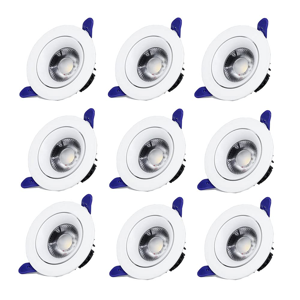 Zestaw 9 żarówek LED do zabudowy z grubego aluminium o wysokiej jasności z oświetleniem łodzi do wyboru pomiędzy 3 W, 5 W, 10 W.