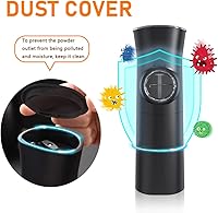 Vista 3 de Gravity - Juego de molinillo eléctrico de sal y pimienta, molinillo automático de sal y pimienta, funciona con pilas, grosor ajustable, luz LED