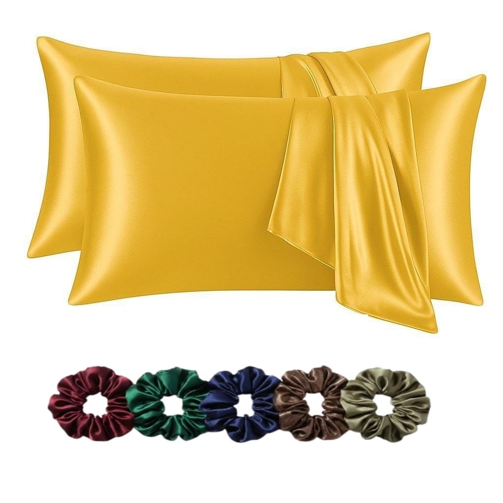 Satin Pillowcase - Hair & Skin Protection + Scrunchies -22 Satin Pillowcase - Hair & Skin Protection + Scrunchies -22