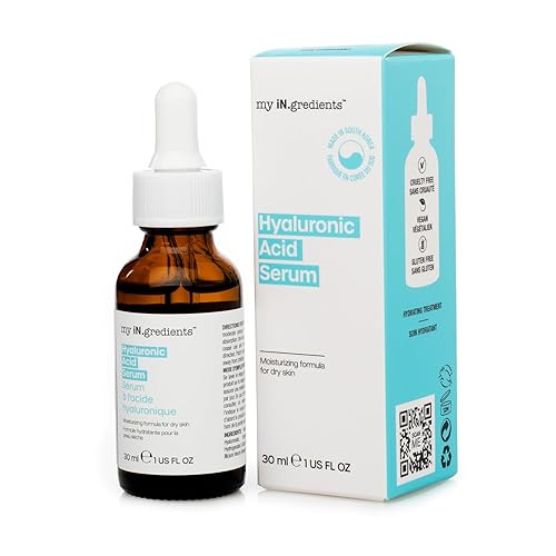 Masque Bar My Ingredients - Suero de ácido hialurónico al 2% para la cara, suero brillante para la cara, hidratante para todo tipo de piel, sin