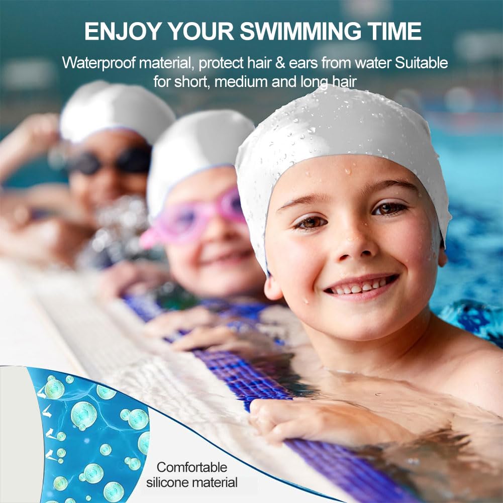 Cuffia Da Nuoto In Silicone - Unisex Adulti E Bambini, Antiscivolo E Protezione Capelli - Foto 2