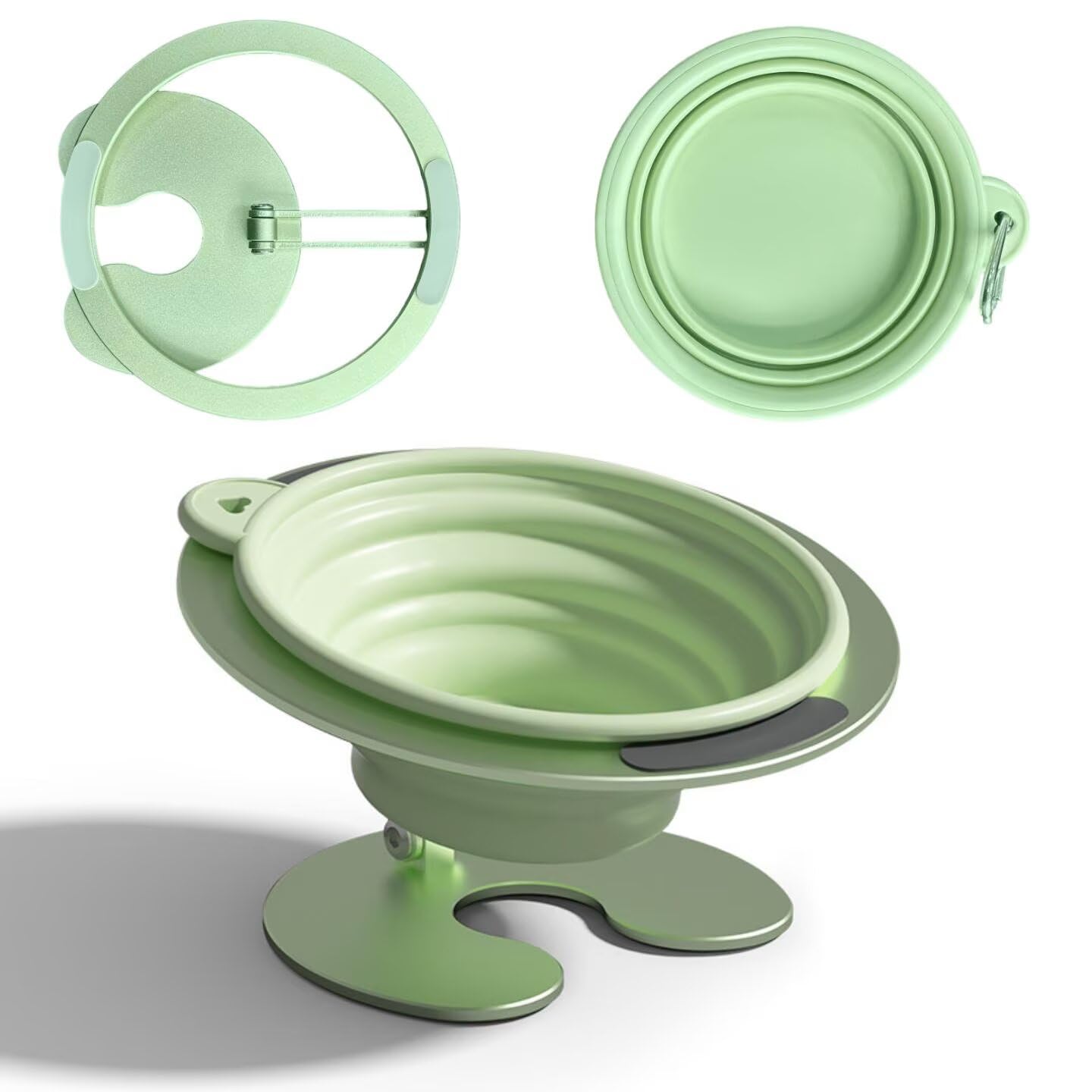 Gamelle surélevée pliable pour chat et chien, gamelle d'eau surélevée portable pour animaux domestiques, mangeoire inclinée réglable pour intérieur et extérieur, pour chats et chiens, gamelle