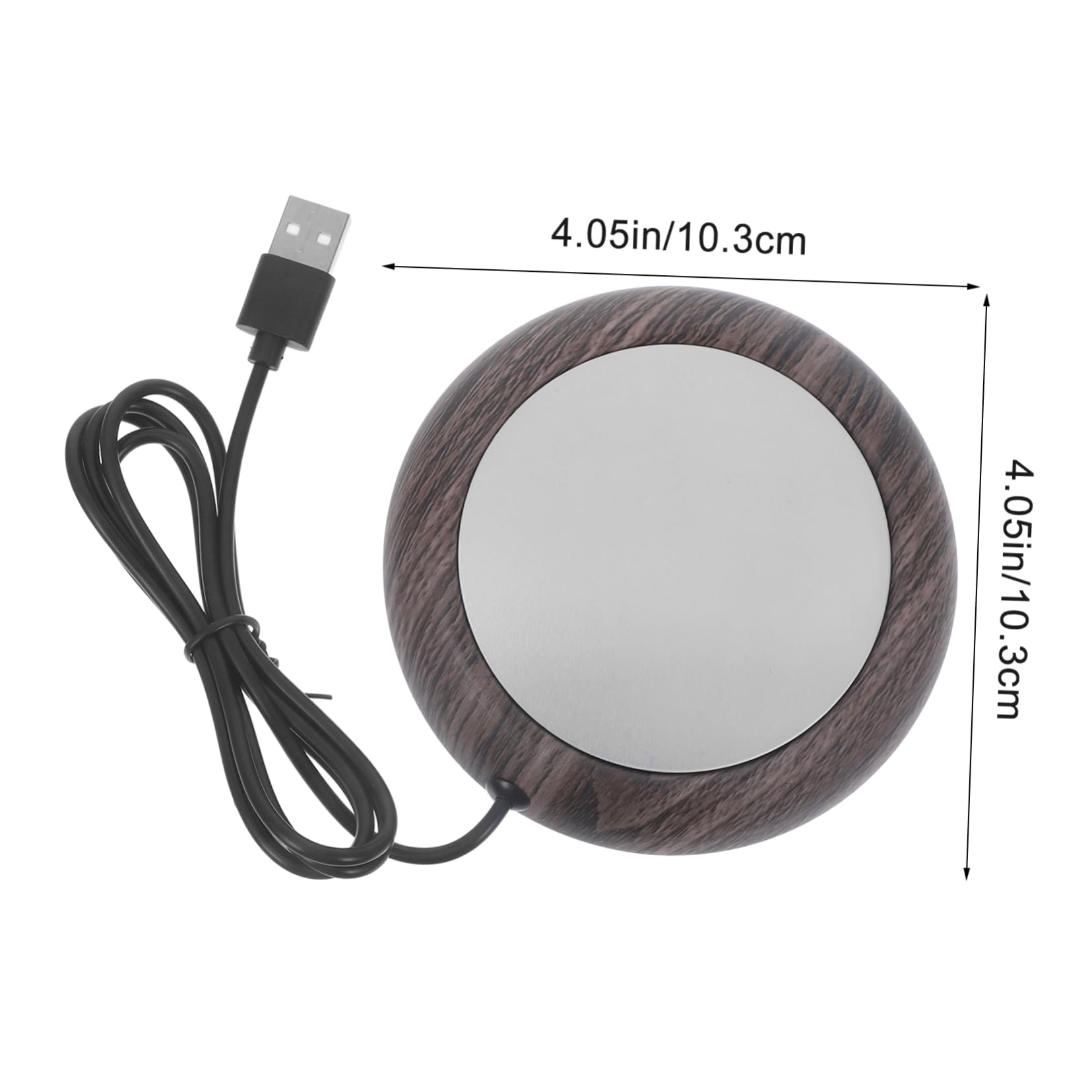 OFFSCH Reusable Mug Warmer Electric Heating Coaster for Desk Base with Deep Grain for Winter Mug Heating for Coffee and Tea