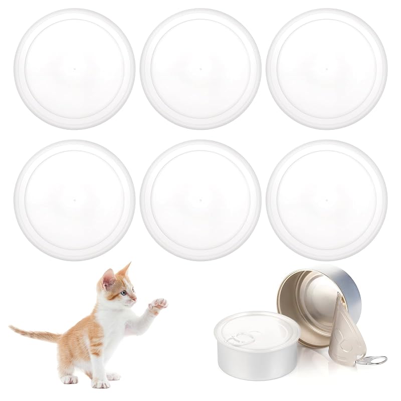 Tampas para Latas de Ração para Cães e Gatos KALIONE, 75 mm, Reutilizáveis, Pacote com 6