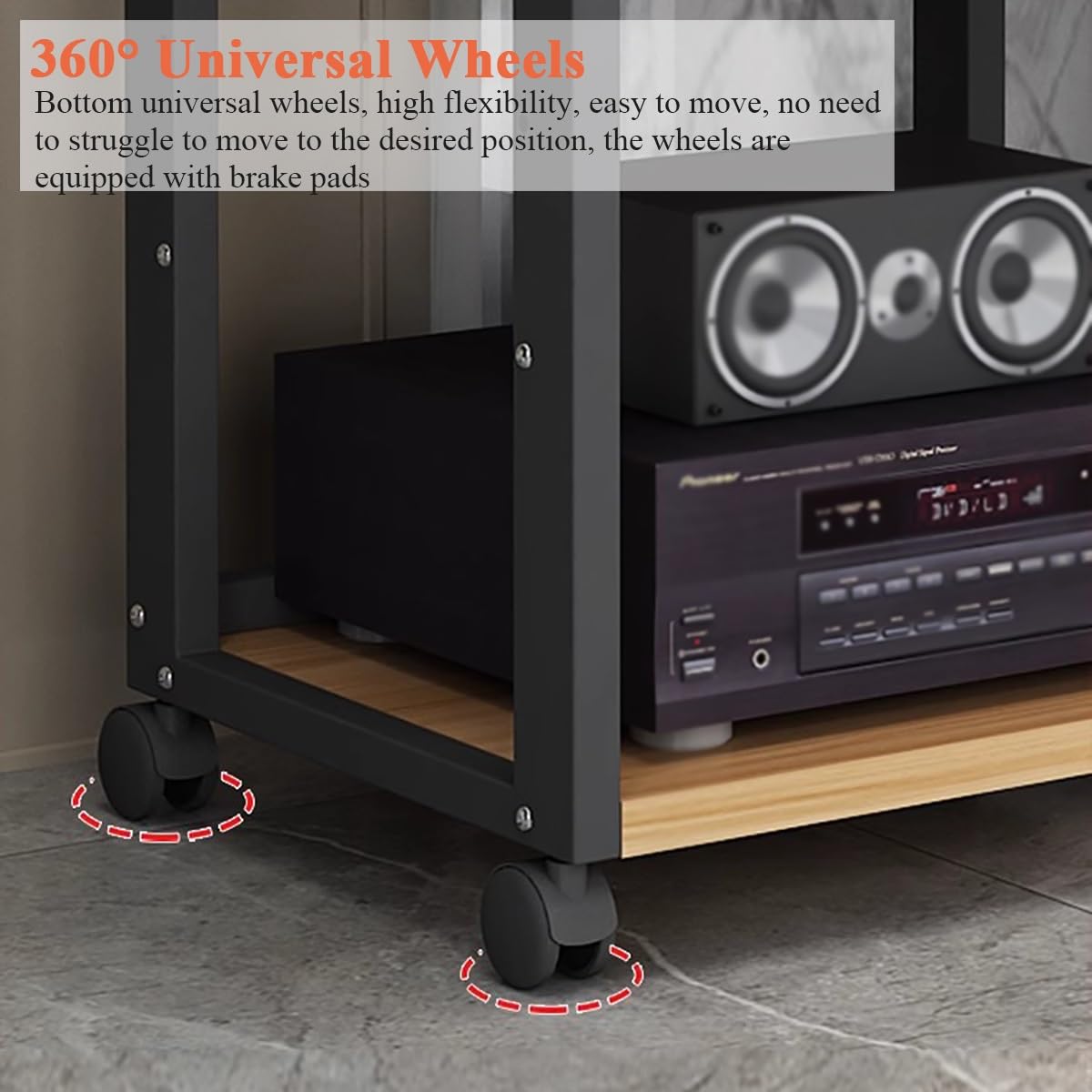 Audio Rack, Stereo Componenten Kast, HiFi Shelf Audio Audio Rack, Stereo Componenten Kast, HiFi Shelf Audio