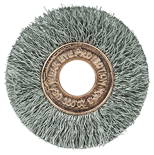 Image of Weiler 16712 1-1 /2 inch Crimped Wire Wheel, .008 inch Stainless Steel Fill, 3 /8 inch Arbor Hole, Made in The USA (Pack of 10)