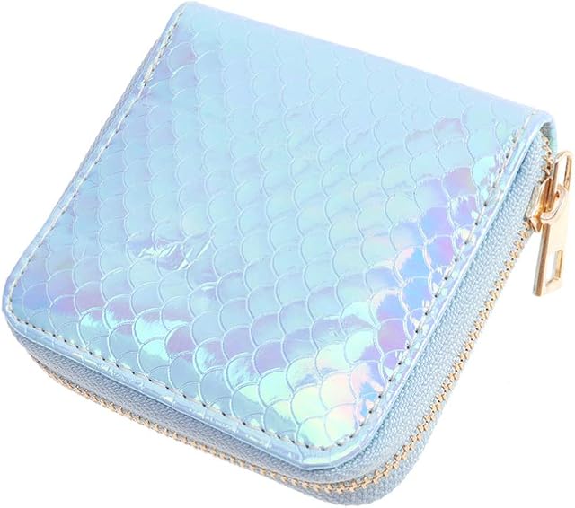 TENDYCOCO Coin Purse Mermaid Coin Bag Iridescent Change Purse Credit Card Holder for Girls