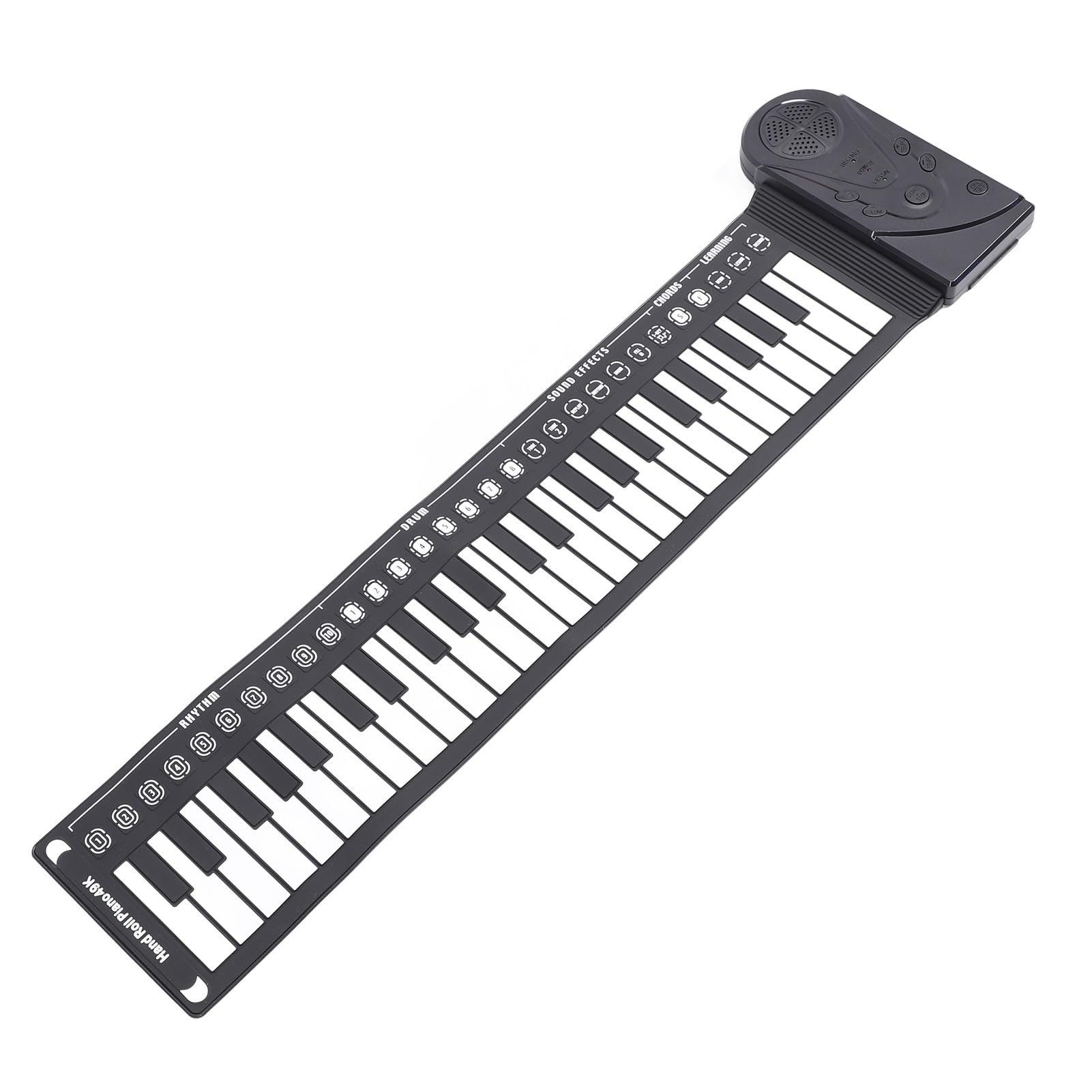 Pianoforte a tastiera avvolgibile, 49 tasti Tastiera flessibile in silicone per pianoforte con registrazione, portatile elettronico mano rotolo pianoforte con altoparlante