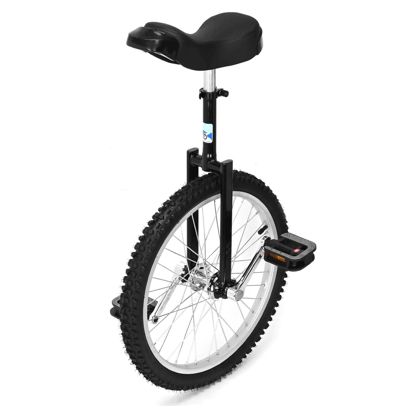 Unicycle 20 Inch Unicycle Balance Training, Height Adjustable Unicycle for Adults, Children, Beginners and Professionals, Unisex, Black