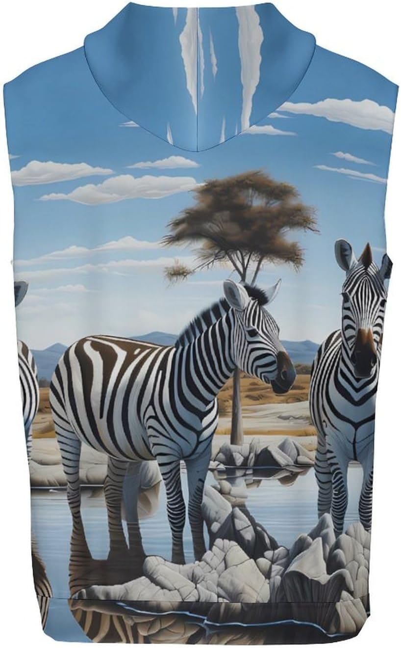 Men's Workout Hooded Tank Tops Sleeveless Muscle Gym T-Shirts