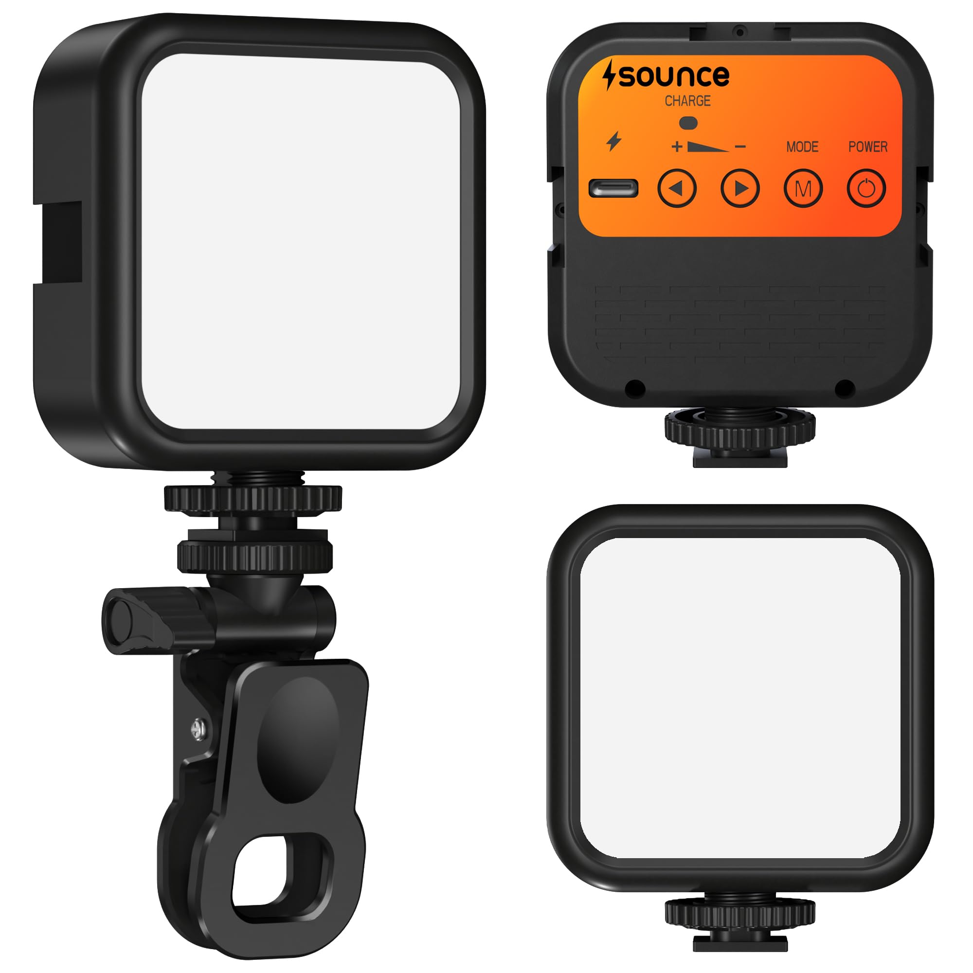 Sounce LED Video Light for Video Shooting YouTube,Zoom Meeting, Photography Lighting with Clip Dimmable and Rechargeable for Camera Selfie Stick Tripod Laptop Cellphone and Other Gadgets-image-12