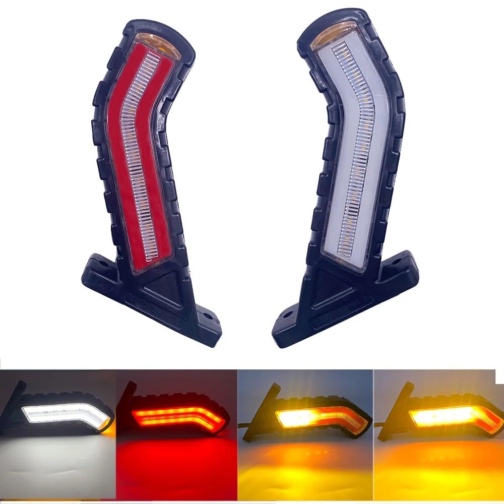 Indicatori Direzione Laterali Per Auto SUV Furgoni Camion Camper Autobus Rimorchio Barca Camion 2 Pezzi/4 Pezzi 12V 24V LED Luci Di Posizione Laterali Che Scorrono Indicatori Di Direzione Lampada(1 pa