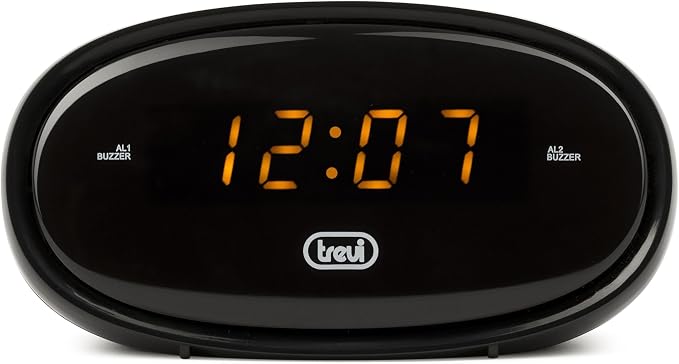 Trevi EC 880 Reloj Digital con Despertador, Negro, 13.5 x 6.5 x 5 cm