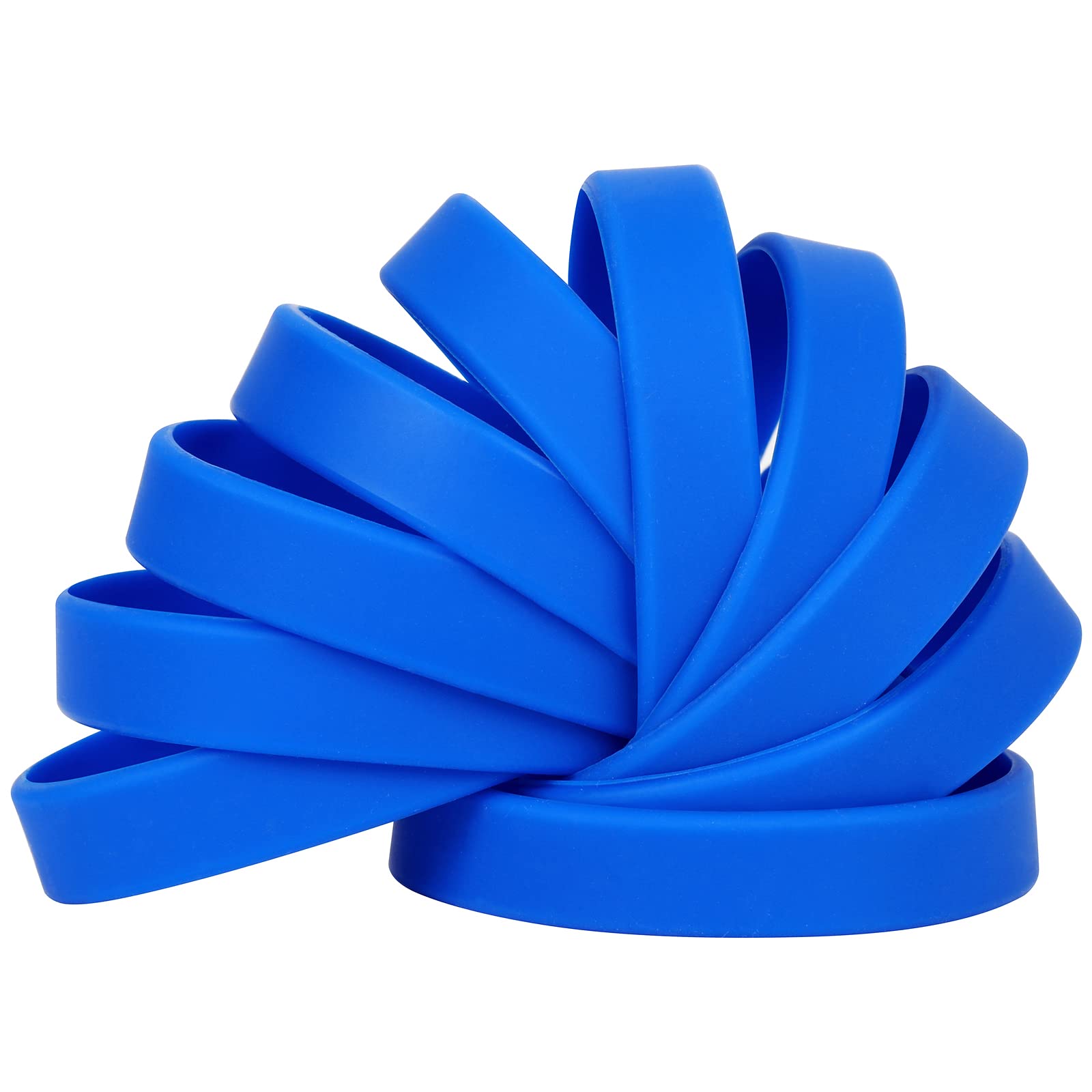 LVNRIDS 100 Stück Silikonarmband für Kinder Blau, 18 cm Silikon Armbänder Elastische Gummiarmbänder für Jungen Mädchen Schule Aktivität Party Geschenke