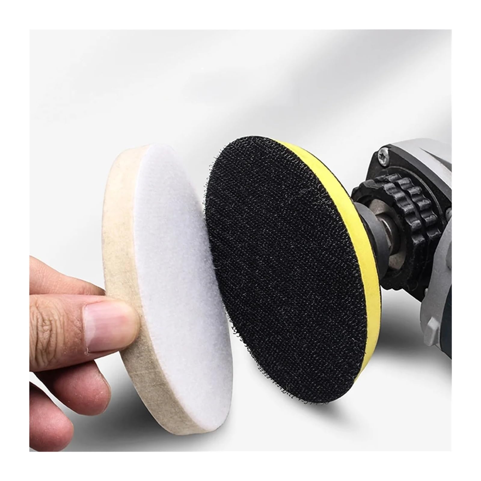 Discos pulidores de lana 5 almohadillas de pulido de fieltro de lana de 75 mm, 100 mm, 125 mm, 150 mm y 180 mm for ruedas de vidrio y acero inoxidable, herramienta for reparar arañazos.(7 inch)