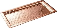 Vista 10 de Monarch Abode Decorative Tray – 16-Inch Hand Hammered Antique Copper Metal Bathroom Tray Countertop, Vanity Trays Organizer, Perfume Plate for