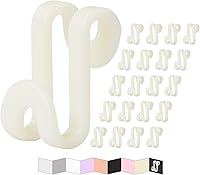 Vista 9 de Ganchos de conector para colgar ropa, mini ganchos en cascada para perchas de terciopelo abrazables, resistente ahorro de espacio para armario, 60