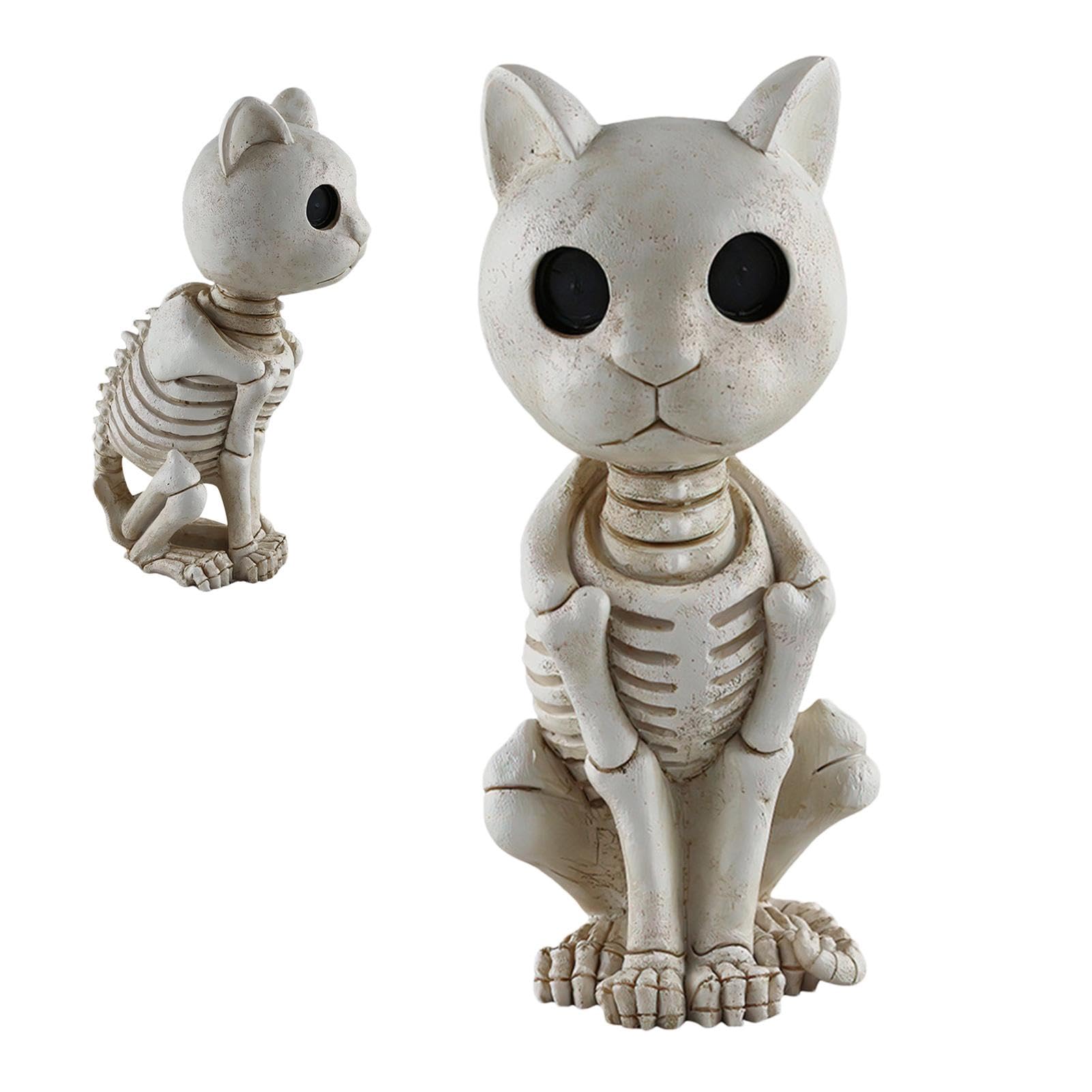 Amazon.co.jp: Hopweik 猫の頭蓋骨の装飾、猫の骸骨の装飾 - 猫の