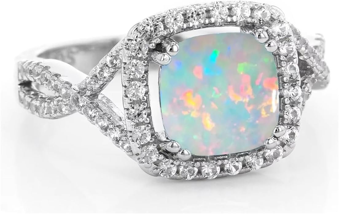 10K 14K 18K Gold 2 Carat Cushion Cut Gemstone Engagement Ring with Moissanites for Women Halo Cushion Birthstone Anniversary Promise Ring Size 3-16