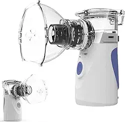 Nebulizador Inalador Silencioso Ultrassônico Tratamento Respiratório Adulto Infantil Carregamento Eletrônico Sem Fio Recarregável USB Compacto Portátil
