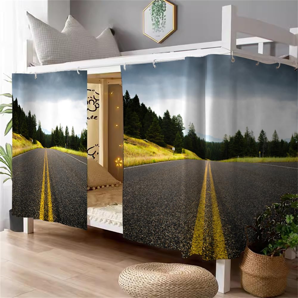 Tende Oscuranti Per Letto A Castello 200x120 Cm - 2 Pannelli In Poliestere Spesso Con Occhielli E Ganci - 3