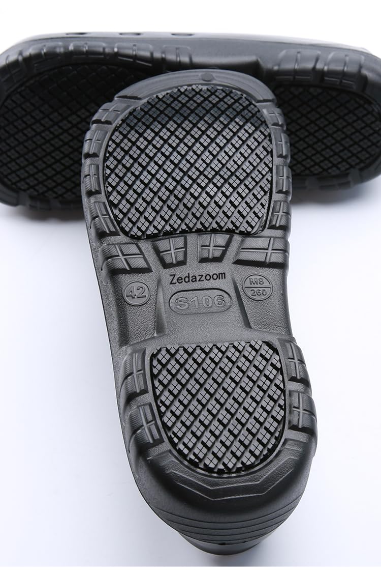 Chaussures Travail Cuisine pour Hommes Femmes Les Chaussures Sécurité Anti - bris à tête en Acier Conviennent aux Restaurants, Hôtels, Cuisines, Hôpitaux,Services Restauration, Jardins