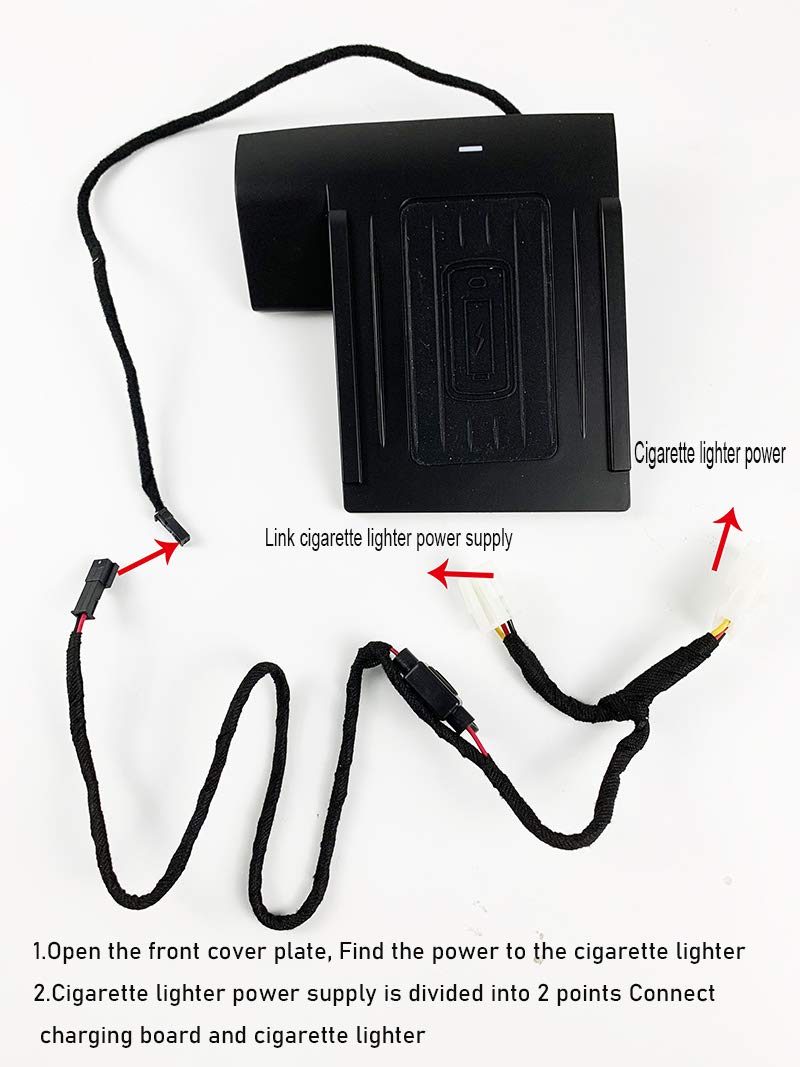 EVURU Caricabatterie wireless QI 15W per Volkswagen Golf 7 MK7 Accessori Auto Supporto di Ricarica Rapida
