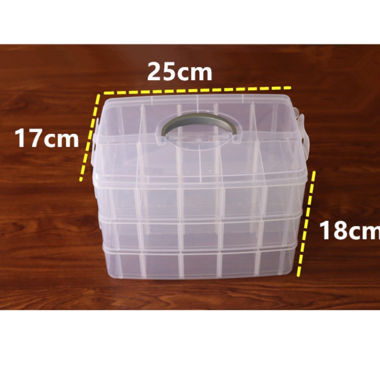 Organizzatore Smalti Scatola Portaoggetti Impilabile for Cosmetici, Smalto Regolabile Porta Smalti per Unghie(Transparent)