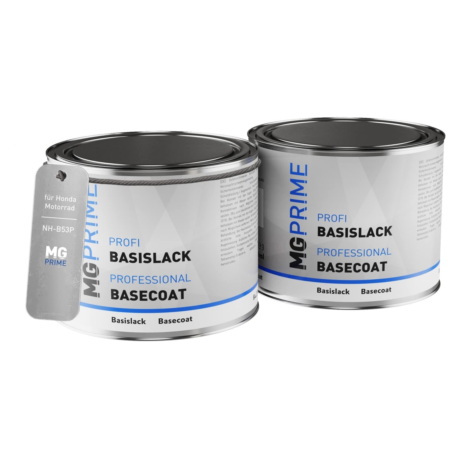 MG PRIME Vernice per moto Kit barattolo pronto all’uso per Honda Motorrad NH-B53P Glare White Pearl Vernice di fondo + vernice di base 1,0 litri 1000ml